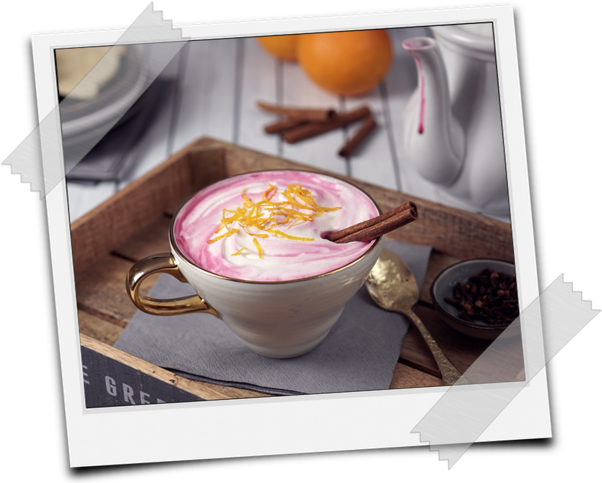 Pink Latte Food Styling